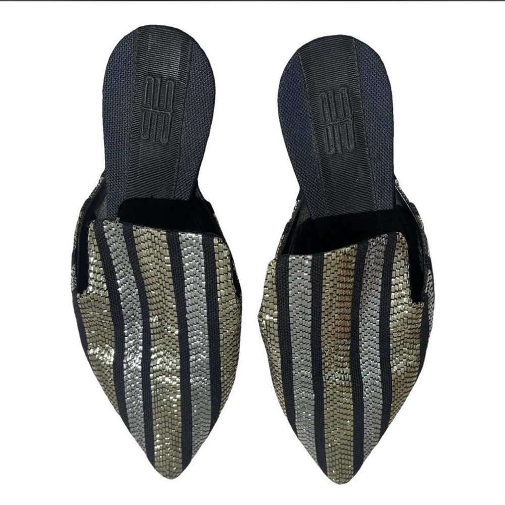 Sanayi 313 Black and Gold Women's Mules